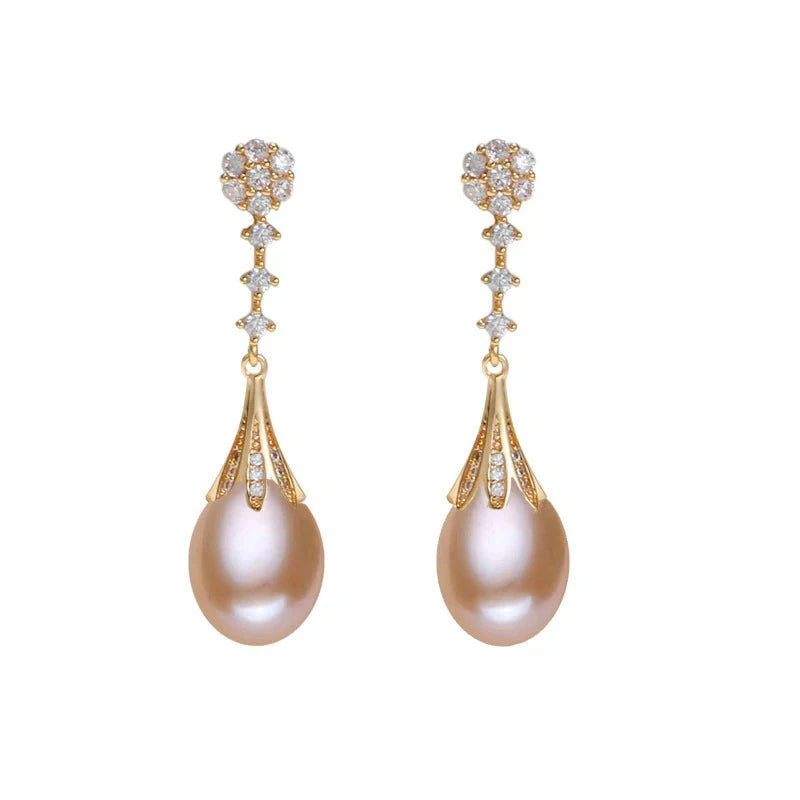 Real Freshwater Natural Pearl Earrings