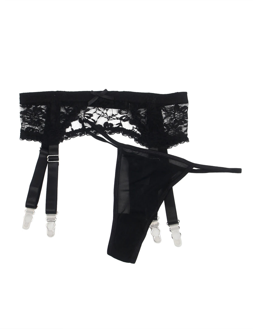Plus Size Garter Belt + Matching Panty Set