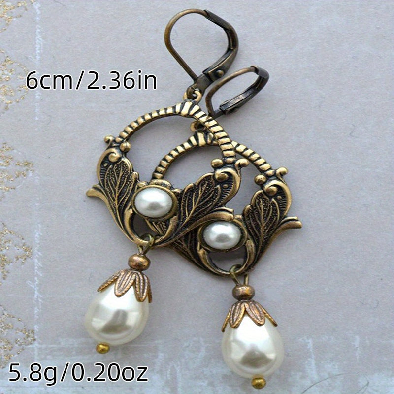 Vintage Golden Pendant Earrings
