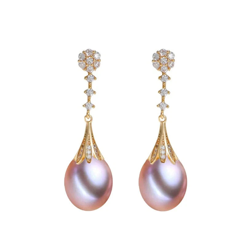 Real Freshwater Natural Pearl Earrings