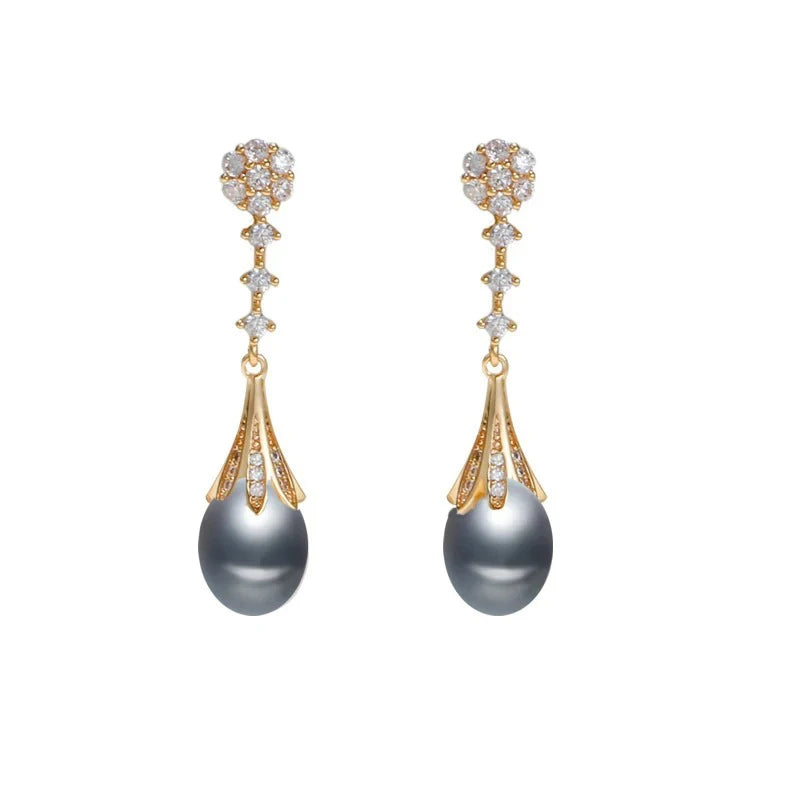 Real Freshwater Natural Pearl Earrings