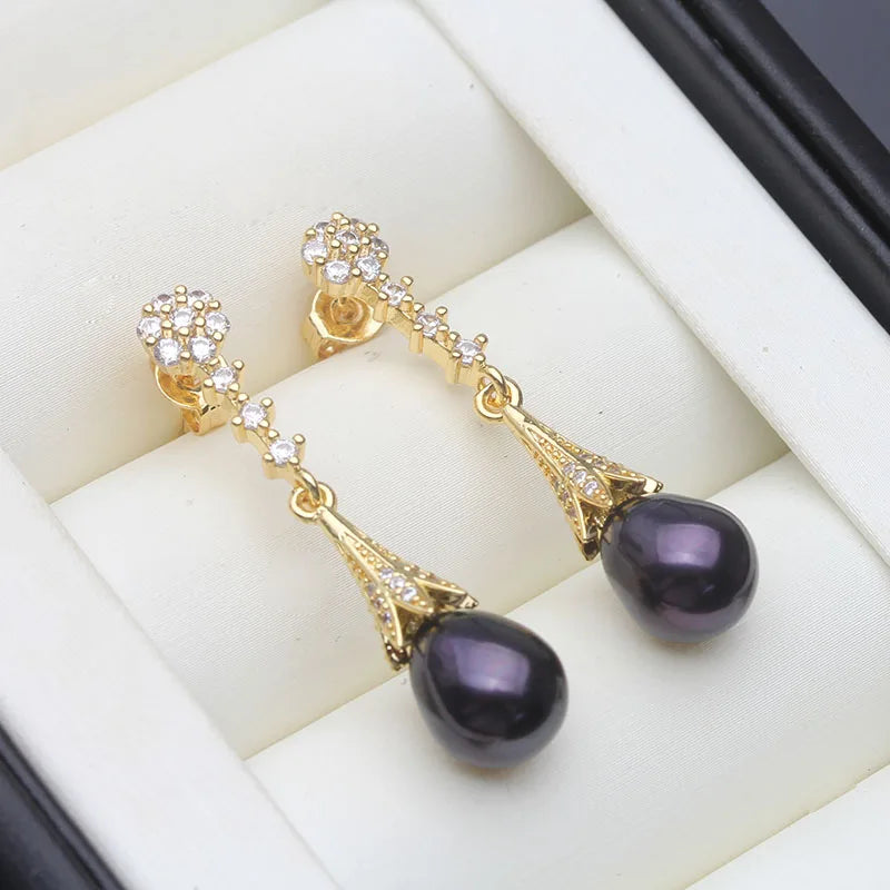 Real Freshwater Natural Pearl Earrings