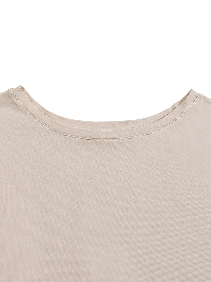 Asymmetric Shoulder Oversized Cotton T-Shirt